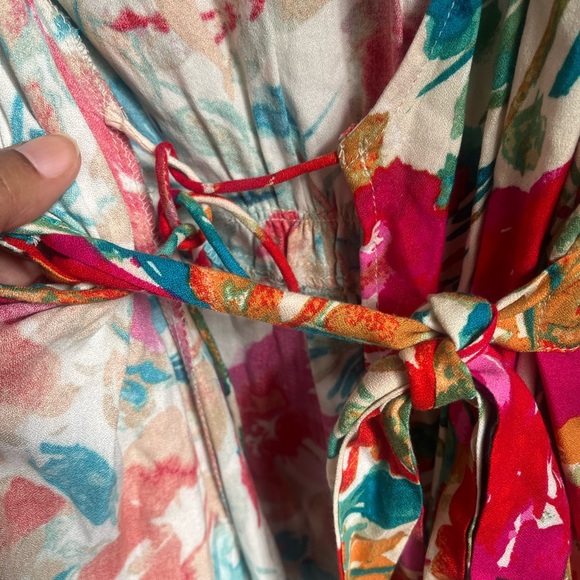 VICI Floral Maxi Summer Wrap Dress Size S Small Classic Sundress Wedding Brunch - Picture 7 of 10